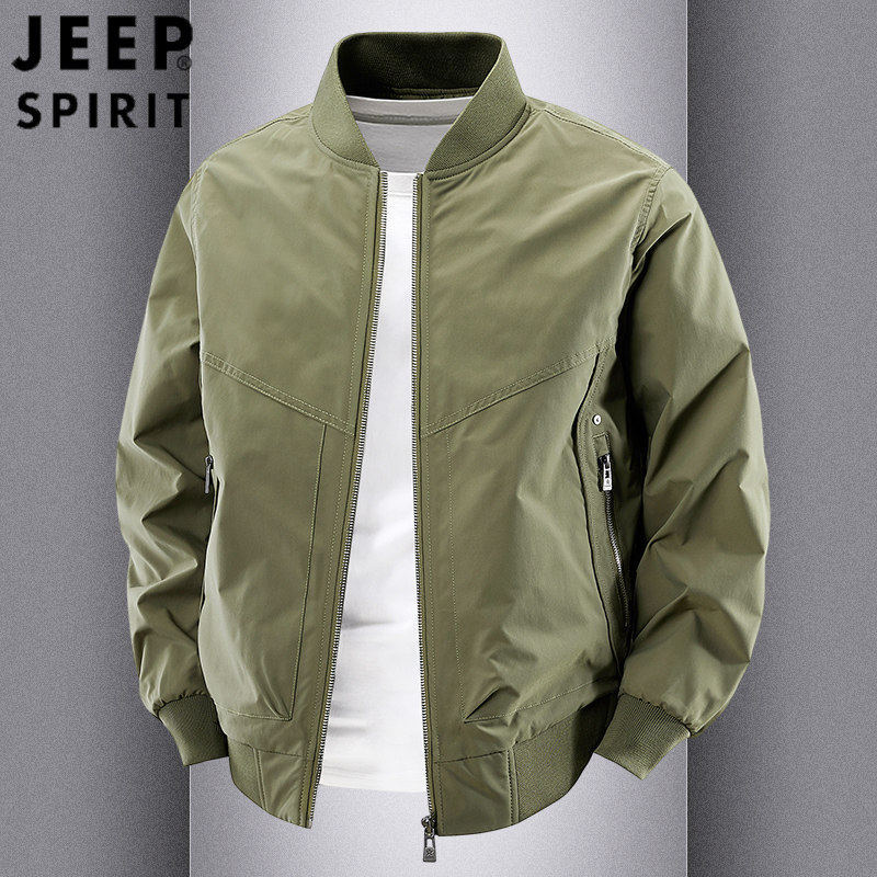 Jeep Spirit Pilot Jacket Men's New Spring and Autum American Casual Baseball Uniform Men's Top Jacket