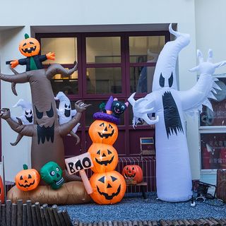 Halloween decorations, luminous large pumpkin lanterns, inflatable inflatable ornaments, shopping mall kindergarten scene layout props