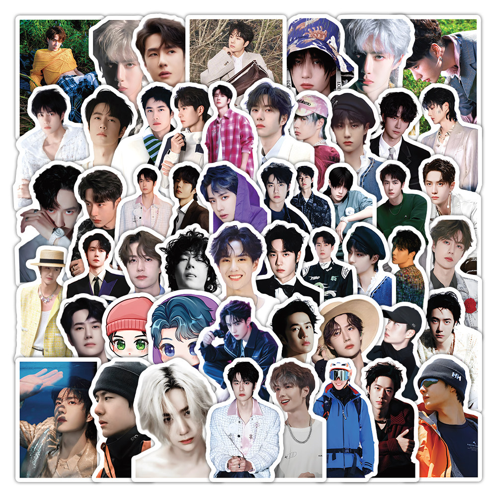 中国のエンターテインメント業界で活躍する、価値の高いハンサムな男性セレブをフィーチャーした、インスタ映えするスタイルのユニークなワン・イーボーステッカー166枚セット。小型扇子、スーツケース、ノートパソコンのデスクトップ装飾、防水粘着ステッカーなど、様々なアイテムが揃っています。