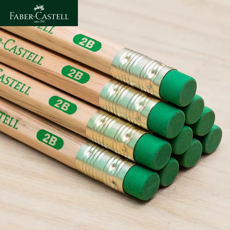Официально упакованный магазин Faber-Castell, экологически безопасный бревенчатый карандаш, безопасный, качественный пишущий инструмент, плавное письмо, SV анти-слом технология, не ломается стержень, с экологичным ластиком