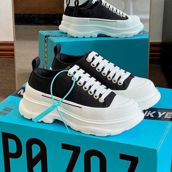 Mcqueen Canvas Platform Shoes, New Autumn Style, Platform Shoes from Putian, Popular Men's and Women's Shoes, Height-Increasing Dad Shoes