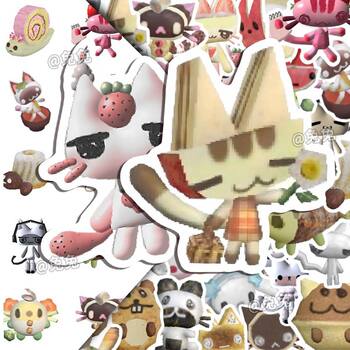 104 toro cat cartoon stickers toro game