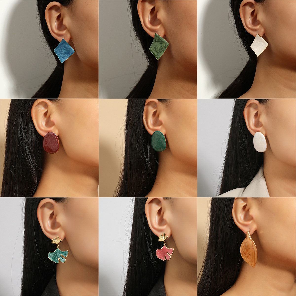 geometric drop earrings – minimalist high end jewelry for women
