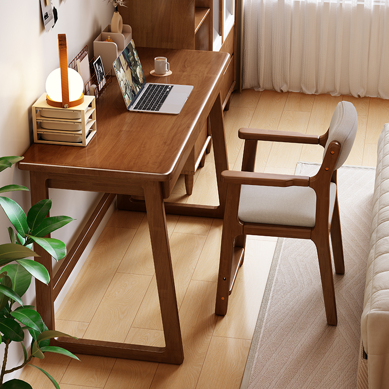 All Solid Wood Narrow Desk for Home Use, 45cm Wide Office Computer Desk, Modern Simple Bedroom Small Apartment Student Study Desk