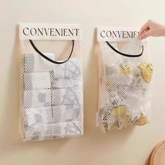 Kitchen garbage bag storage artifact wall-mounted large capacity