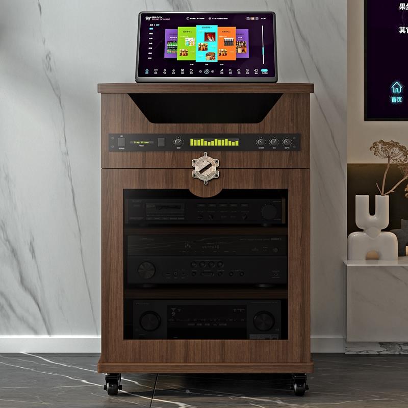 Danlai Yinmei solid wood multi-layer board power amplifier cabinet stage sound equipment audio and video power amplifier rack aircraft cabinet