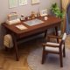 Chinese-style solid wood desk chairs for home primary and secondary school students writing study desk simple study computer desk bedroom bedside table
