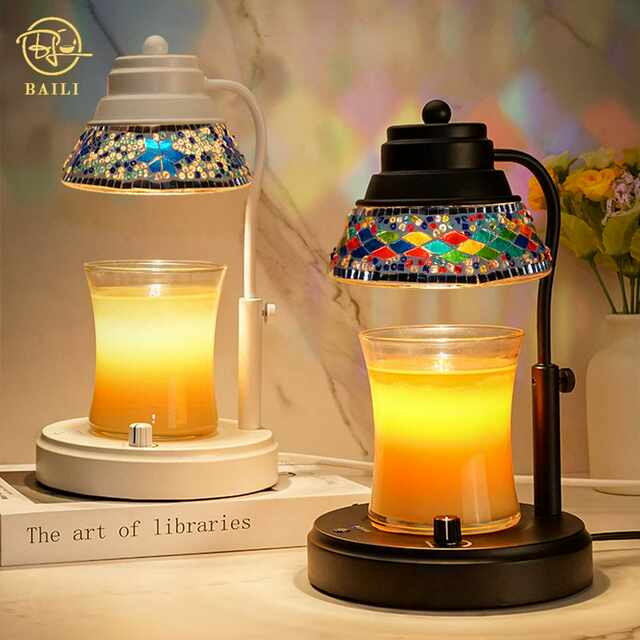 Fireless diffuser color melt wax lamp timed dimming aromatherapy candle melt candle lamp living room bedroom bedside atmosphere light
