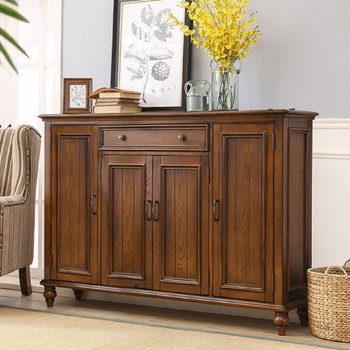 American shoe cabinet full solid wood household door blinds entrance entrance entrance partition large capacity retro balcony storage simple