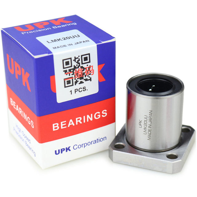 Original imported Japanese UPK high-speed precision silent method blue square base linear motion bearing LMK25UU