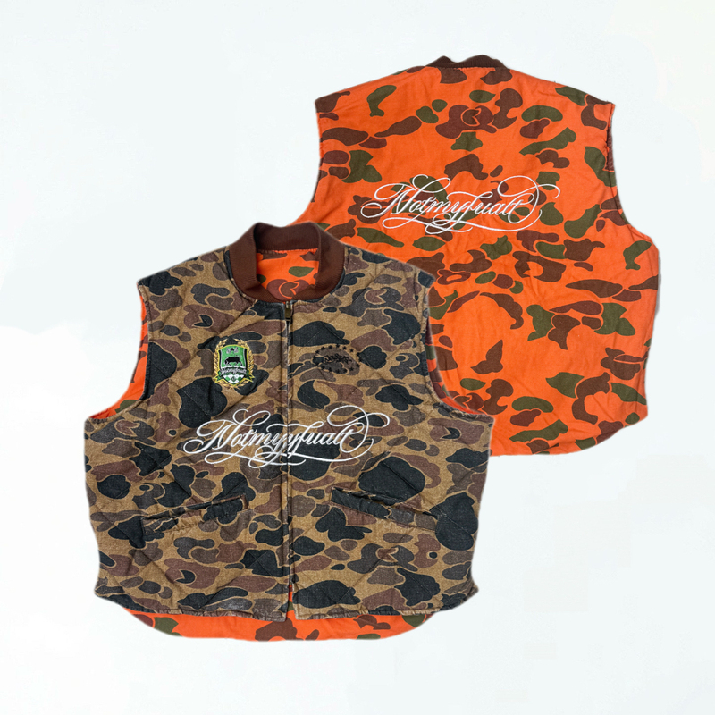Notmyfault Reversible Camouflage Washed Vintage Embroidered Vest Notmyfault Reversible Camouflage Washed Vintage Embroidered Vest