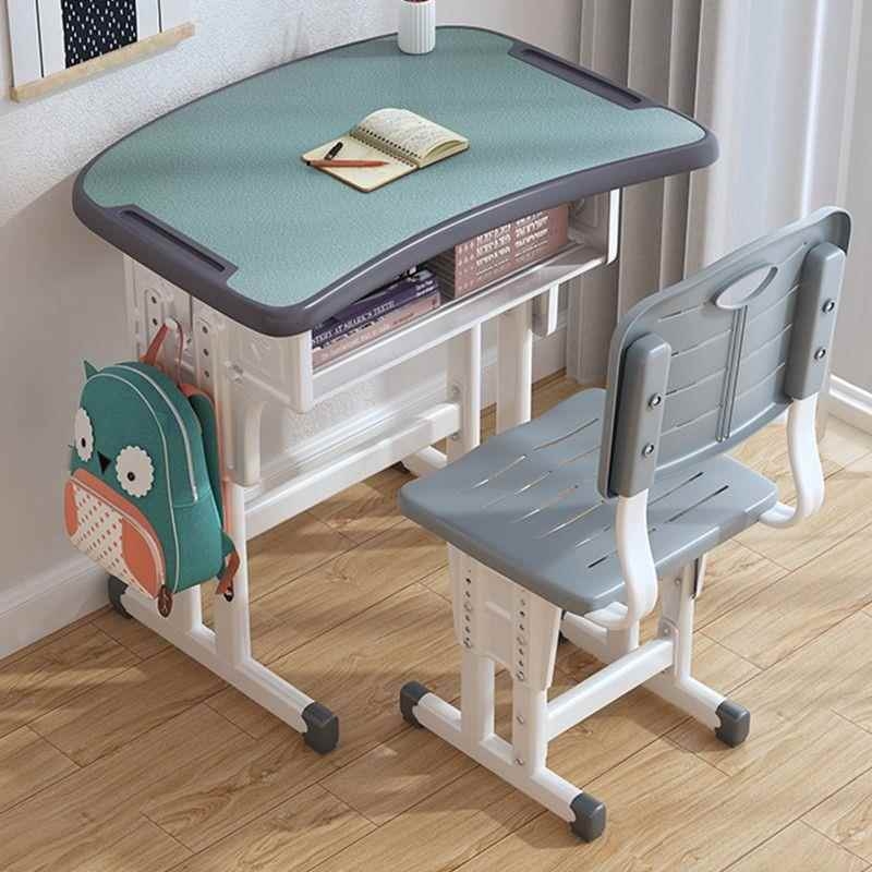 Children's study table desk home liftable boys and girls writing desk primary school students homework desk and chair set