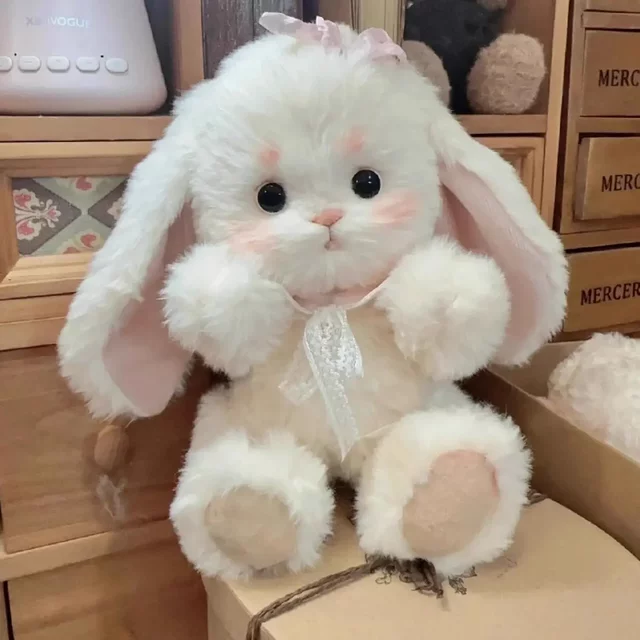 Cute Lop-Eared Rabbit Plush Toy, Soft and Adorable Bond Rabbit Doll, Long-Eared Rabbit Stuffed Animal, Bunny Plush Toy, Birthday Gift