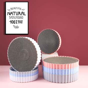 Large round corrugated paper cat scratching board scratch-resistant and wear-resistant cat claw grinding pet toys containing catnip cat supplies