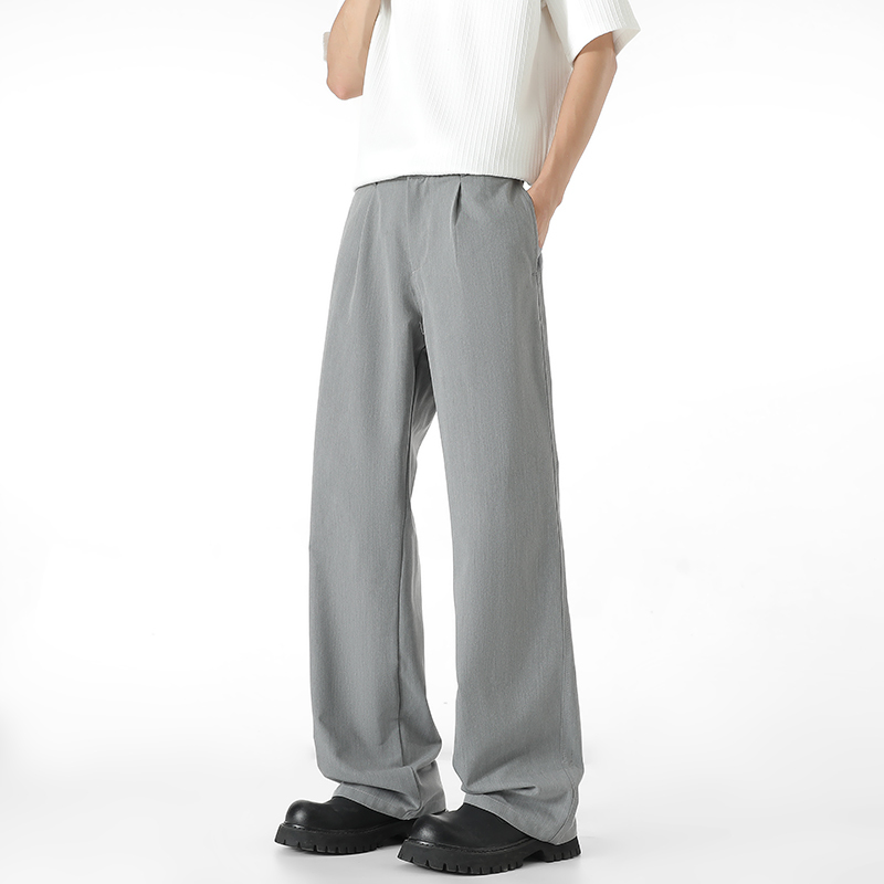Men's Casual Pants Summer Thin Long Trousers Trendy 2026 Men's Fashion Spring and Summer Loose Straight-Leg Dress Pants Men's Pants