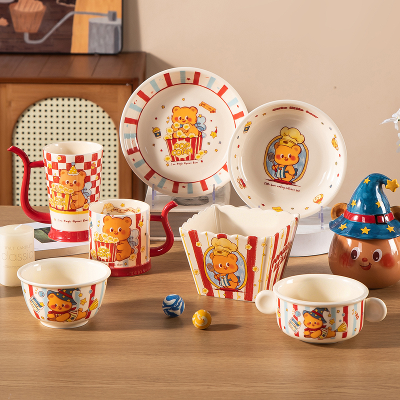 Guanxiang Magic Bear Cute Cartoon Personal Use Beautiful Rice Bowl Salad Tableware Children's Bowl 2026 New Model Guanxiang Magic Bear Cute Cartoon Personal Use Beautiful Rice Bowl Salad Tableware Children's Bowl 2026 New Model