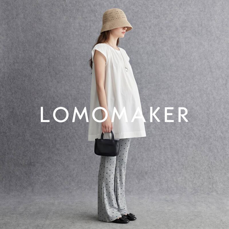 French Lomomaker [Short-Sleeved Polka Dot Pants Set] Maternity Wear Summer Loose Korean Style Casual Pants