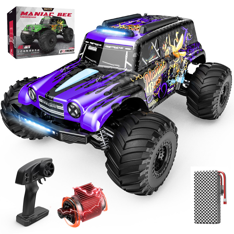 9007E Remote Control Car Big Monster Truck Boy Toy Led Light Off-Road Vehicle