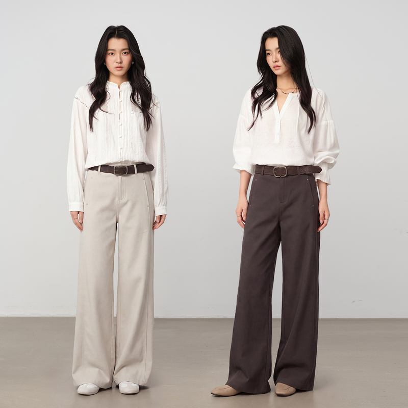 Left Cell'Deconstructed Straight-Leg Pants' Side Seam Forward Shift Slimming Straight-Leg Casual Pants for Women 2026 Autumn New Style Left Cell'Deconstructed Straight-Leg Pants' Side Seam Forward Shift Slimming Straight-Leg Casual Pants for Women 2026 Autumn New Style