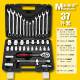 37-piece sleeve set set dual-purpose wrench hexagonal sleeve combination set quick ratchet wrench hardware tool box
