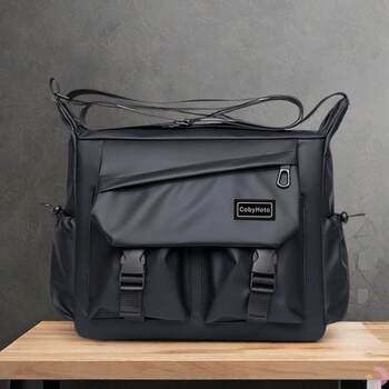 2025 New Style Single-Shoulder Crossbody Bag, Workwear Student Messenger Bag, Men's Backpack, Large Capacity, Casual Commuting, Multi-Functional