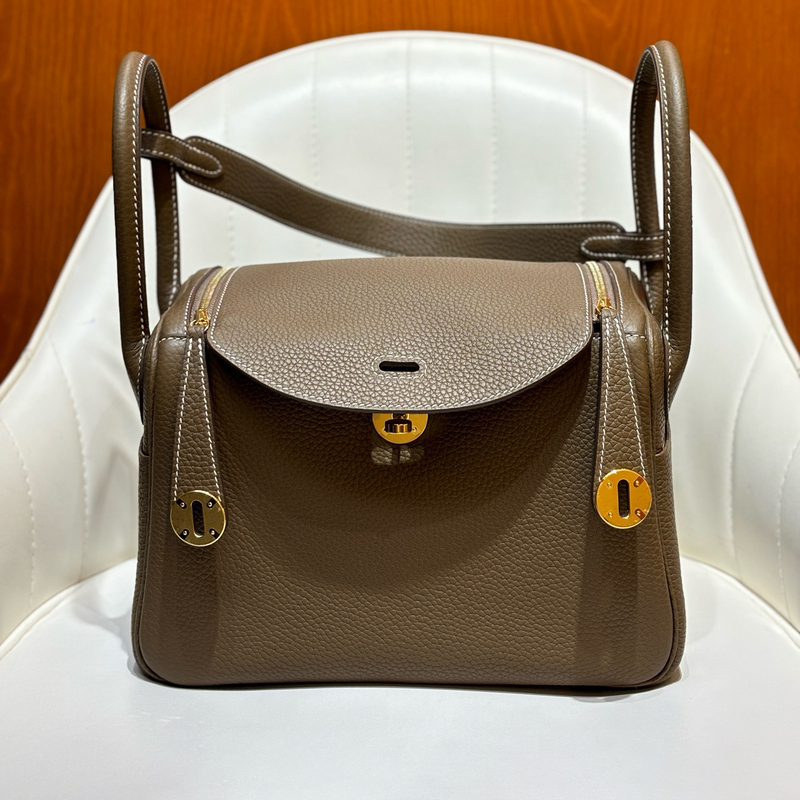 【Horseman's Choice】Tc Genuine Leather Waxed Thread Steel Buckle Women's Lindy Bag Doctor Bag Pillow Handbag Shoulder Bag 【Horseman's Choice】Tc Genuine Leather Waxed Thread Steel Buckle Women's Lindy Bag Doctor Bag Pillow Handbag Shoulder Bag