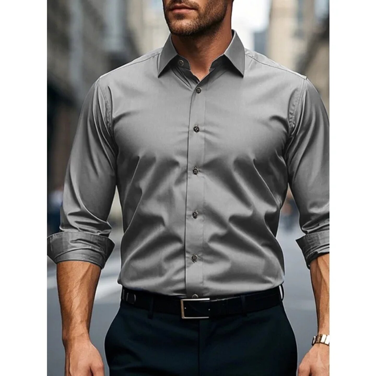 товар из китая None Bolubao Men Smart Casual Shirt Brand Fashion Solid Color