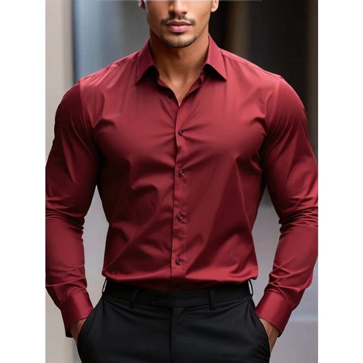 товар из китая None Bolubao Men Smart Casual Shirt Brand Fashion Solid Color