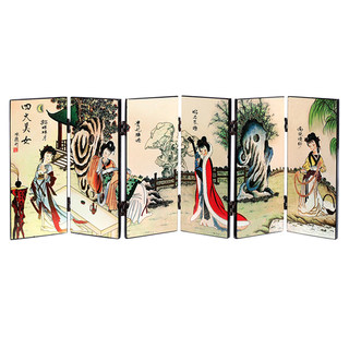 Small screen with peking opera facial makeup ornaments, chinese-style gifts for foreigners abroad, small chinese-style handicraft gifts