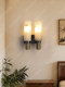Spanish Natural Marble Song Dynasty Aesthetic Bedroom Bedside Wall Lamp, Luxurious and Grand, for Living Room Background Wall, Hallway, and Staircase