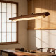 Song Dynasty aesthetic solid wood restaurant chandelier Japanese natural style study room simple Zen work table tea room long strip