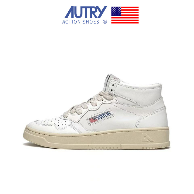 Autry【Flagship Store】High-Top Ept Autry Panda Shoes Retro Casual Sports White Sneakers