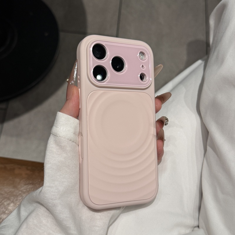 【Transforms into 17 in Seconds】New Wave-Pattern Design with Camera Button Suitable for iPhone 17 Pro Max Phone Case, Large Window Magnetic Suction, Liquid Silicone for Apple 16, Premium Couple's Protective Case for 15/14/13