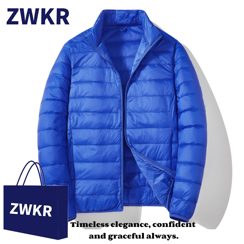 Lightweight White Duck down Jacket for Men, 2025 New Winter Windproof and Warm Klein Blue Cotton Coat for Men Lightweight White Duck down Jacket for Men, 2025 New Winter Windproof and Warm Klein Blue Cotton Coat for Men