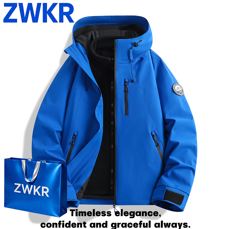 Klein Blue 3-in-1 Jacket for Men, Winter Fleece-Lined, Thickened, Warm, Windproof, Mountaineering Jacket, Ski Jacket Klein Blue 3-in-1 Jacket for Men, Winter Fleece-Lined, Thickened, Warm, Windproof, Mountaineering Jacket, Ski Jacket