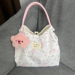 New Style Fresh and Cute Dog Shoulder Bag for Female Students, Cartoon Large-Capacity Handbag Tote Bag