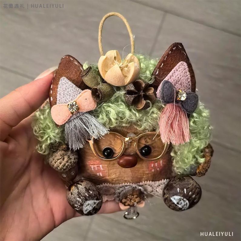 Creative and Beautiful Bean Pod Doll Hanging Ornament DIY Material Kit LAOSHU Practical Gifts for Surprise Presents