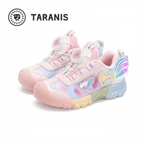 泰兰尼斯童鞋冬季新款女童运动鞋小女孩跑步鞋加绒保暖儿童棉鞋子
