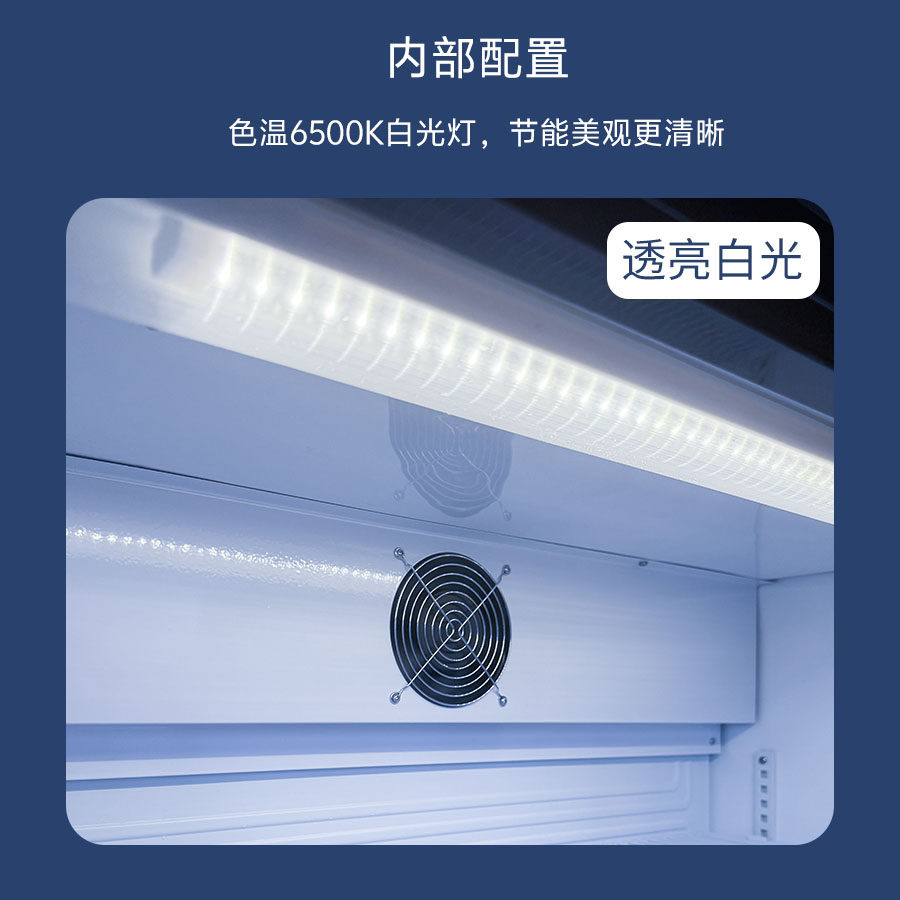 Commercial Stainless Steel Air-Cooled Frost-Free Built-In Small Bar Cabinet Refrigerated Display Cabinet Double-Door Low Refrigerator Freezer