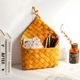 Handmade Japanese rattan wood chips hand-held woven basket can be hung in kitchen onion, ginger, garlic storage basket snacks, dried flower storage