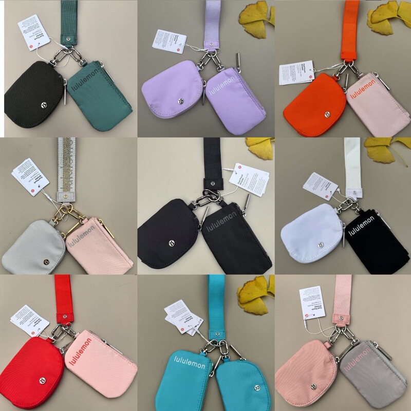Small Coin Purse Nylon Waterproof Storage Key Bag Small Wallet Lulu Women's Bag Mini Wallet Earphones