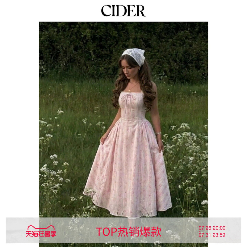 Cider2026 Spring/Summer Graduation Season Lace-Up Floral Pastoral Style Ruffle Dress 115287158 Cider2026 Spring/Summer Graduation Season Lace-Up Floral Pastoral Style Ruffle Dress 115287158