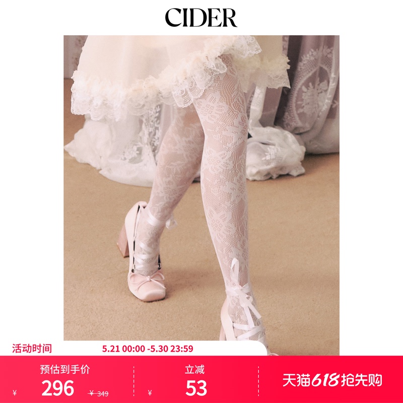 [Celebrity Style] Cider Ballet American Style Satin Bow Mary Jane High Heels 1052606