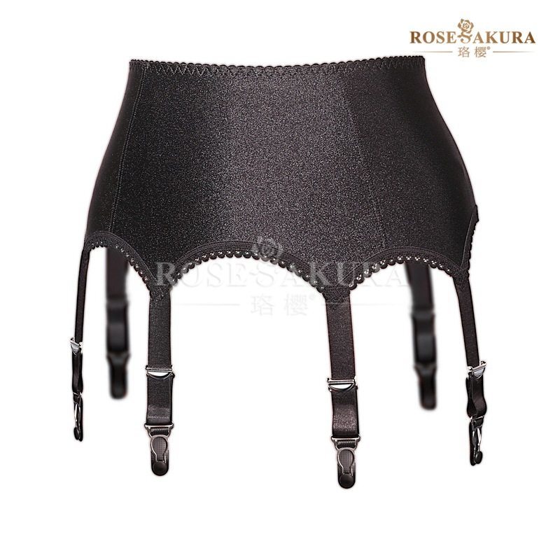 Luo Ying Stockings Garter Belt with Rubberized Buckle, Metal Gourd Buckle, Glitter Style, European and American Style, Long Stockings, Stocking Accessories 8383