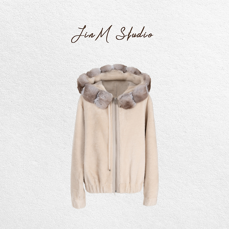 Jinmstudio丨【】Totoro Blue and Purple Fur Collar Integrated Leather Coat 602501A6747 Jinmstudio丨【】Totoro Blue and Purple Fur Collar Integrated Leather Coat 602501A6747