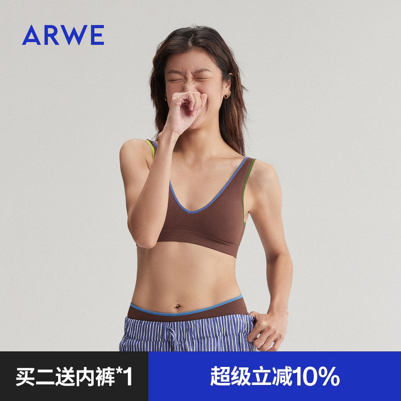 Arwe Light Sports Seamless One-Piece Bra Set Contrasting Color Yoga Vest Underwear 2026 New Spring and Autum Arwe Light Sports Seamless One-Piece Bra Set Contrasting Color Yoga Vest Underwear 2026 New Spring and Autum