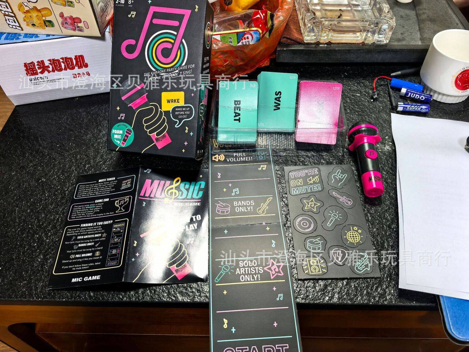 Игрушка 跨境新品lucky egg exciting grab the mic糟糕歌手棋盘游戏卡牌