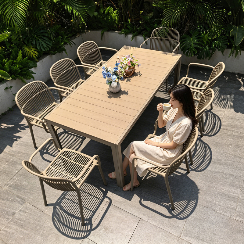 Outdoor Patio Furniture Set for Villa Terrace Garden, Waterproof and Sun-Resistant, Suitable for Balcony, Homestay Restaurant, Hotel Leisure Outdoor Patio Furniture Set for Villa Terrace Garden, Waterproof and Sun-Resistant, Suitable for Balcony, Homestay Restaurant, Hotel Leisure
