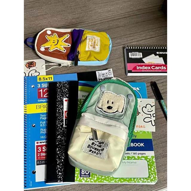 2424 New Niche Design Cute Contrasting Color Hand-Held Large-Capacity Student Pencil Bag Multi-Functional Storage Bag for Women