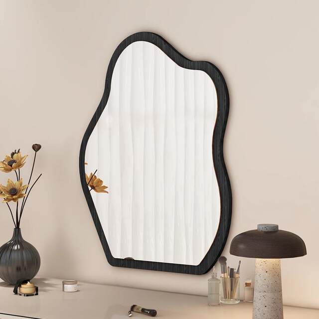 High-Definition Shoe Store Mirror That Can Be Hung or Placed on the Floor, Suitable for Trying on Shoes, Home Use, Bedroom, Girls' Dormitory, Irregular-Shaped Full-Length Makeup and Dressing Mirror